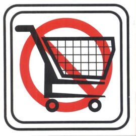 Piktogram nákupný košík - zákaz 