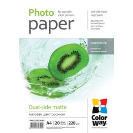 Papier pre atramentové tlačiarne ColorWay matný  obojstranný 220g/m², A4, 20ks,  PMD220020A4