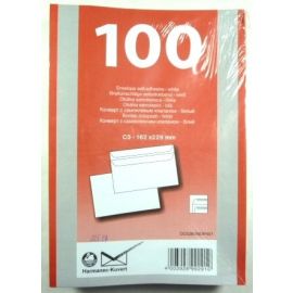 Poštové obálky DL s okienkom vpravo, samolepiace s páskou, 100 ks