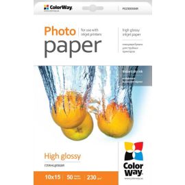Papier pre atramentové tlačiarne ColorWay Vysoko lesklý 230g/m², 50ks, 10x15, PG2300504R