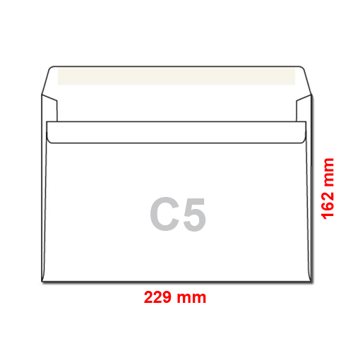 Obálky C5 162x229 mm samolepiace, 1000 ks