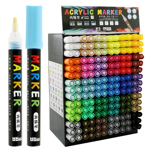 Prezentačný stojan Popisovač M&G MOCALO Acrylic Marker 2 mm, 30 farieb x 6 ks