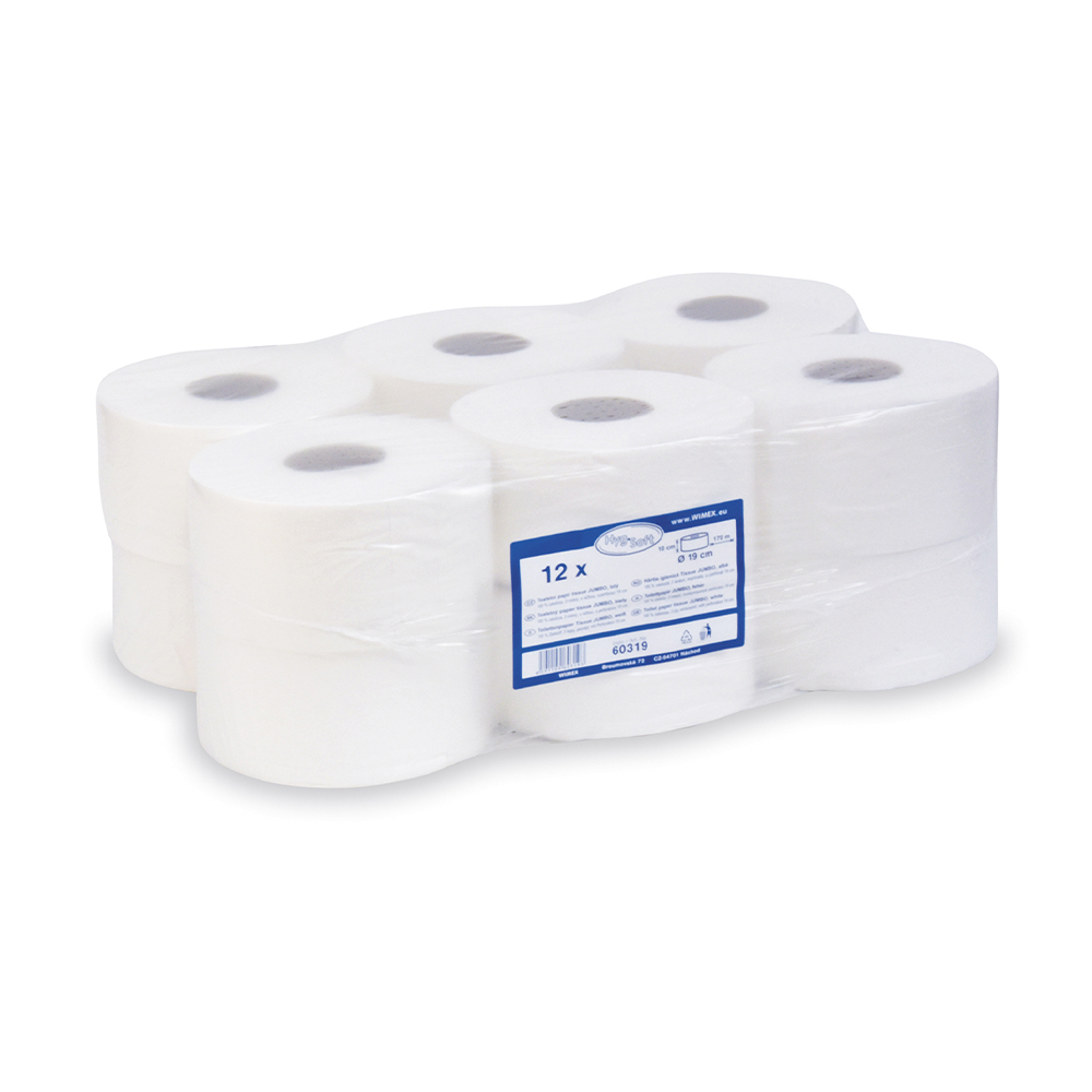 Toaletný papier Jumbo Tissue, 2-vrstvý/19 cm, 12 ks/bal