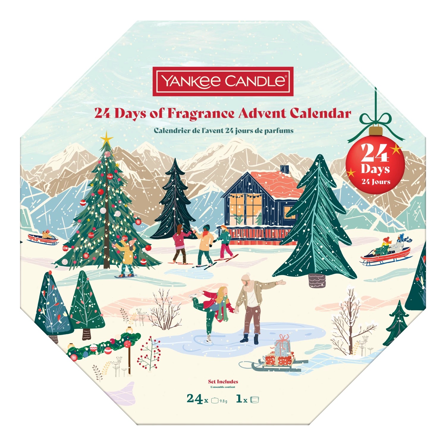 Vianočný set 25 Adventný kalendár - Veniec