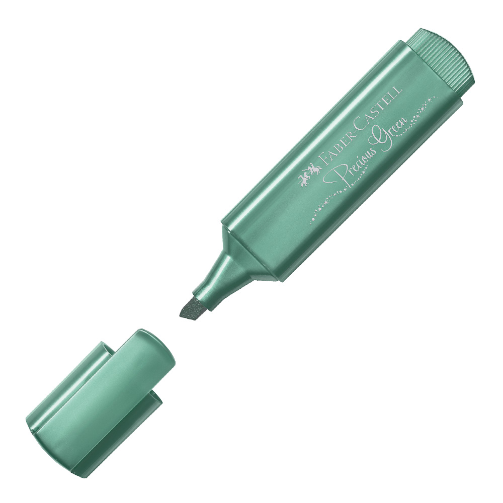 Zvýrazňovač Faber-Castell 1546 Metallic - zelený