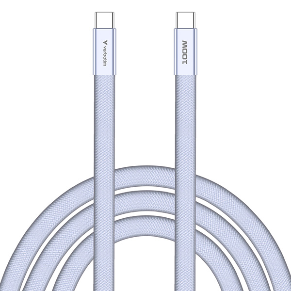 Verbatim USB-C kábel SoftTouch USB C samec - USB C samec, 100W, 1.2m, Fialová, box, 30278