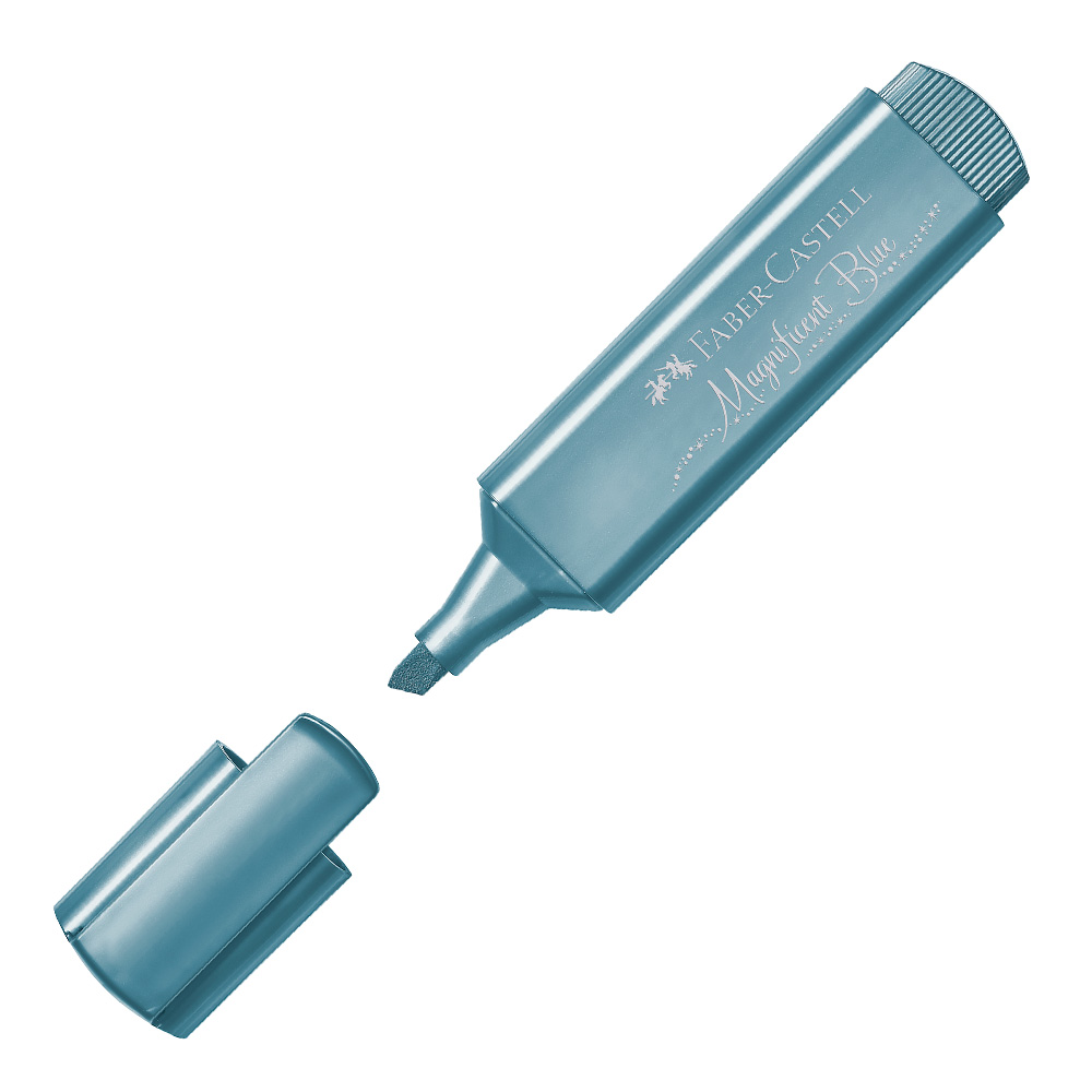 Zvýrazňovač Faber-Castell 1546 Metallic - modrý