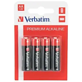Batéria alkalická, AA (LR6), AA, 1.5V, Verbatim, blister, 4-pack, 49921