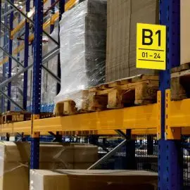Magnetické značenie uličky A5, na výšku, transparentné Magnetické značenie uličky