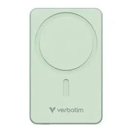 Verbatim, power banka s bezdrôtovým nabíjaním, 5V, nabíjanie telefónu, 32228, 10000mAh, magnetické pripevnenie, Zelená