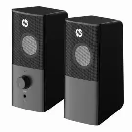 HP reproduktory DHS-2101, 2.0, 12W, čierny, regulácia hlasitosti, stolový, 3,5 mm jack (USB)