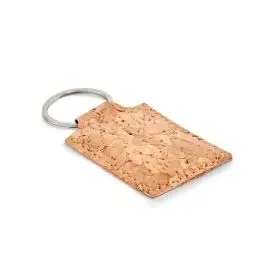 Obdĺžniková korková kľúčenka , Beige