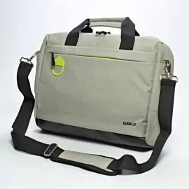 Taška na notebook 15,6", Graceful, šedá z polyestéru, Logo, DOPREDAJ