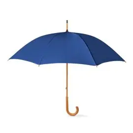 Manuálny dáždnik s drevenou rúčkou, priemer 104 cm , Blue