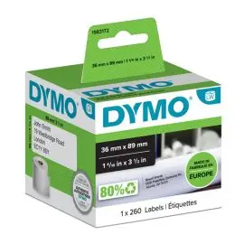 Dymo papierové štítky 89mm x 36mm, biele, veľké, 1x260 ks, 1983172