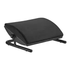 Podstavec pod nohy, odnimateľný mäkký vankúš, čierny, oceľ, 25 kg nosnosť, Powerton