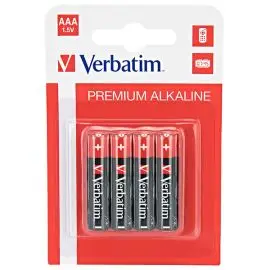 Batéria alkalická, AAA (LR03), AAA, 1.5V, Verbatim, blister, 4-pack, 49920