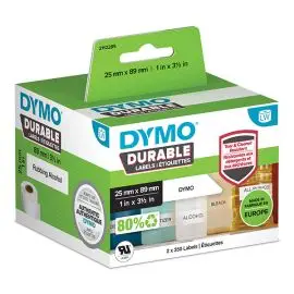 Dymo polypropylénové štítky 89mm x 25mm, biele, multifunkč., 2x350 ks, 2112285