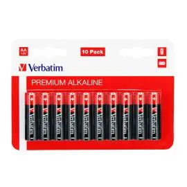 Batéria alkalická, AA (LR6), AA, 1.5V, Verbatim, blister, 10-pack, 49875