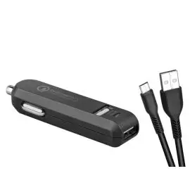 Adaptér do auta Avacom 36W, 2 porty, USB-A, kábel microUSB