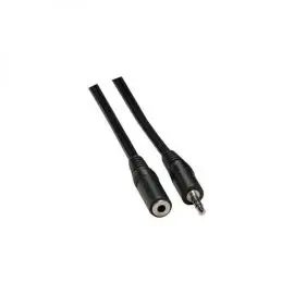 Predĺžovací audio kábel Jack (3.5mm) samec - Jack (3.5mm) samica, 3m, čierna, Logo