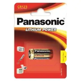 Batéria líthiová, CR123A, CR23, DL123A, CR123, 3V, Panasonic, blister, 1-pack