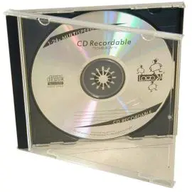Box na 1 ks CD, priehľadný, čierny tray, Logo, 10,4 mm, 2-pack