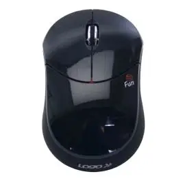 Myš bezdrôtová, Logo Fun, čierna, optická, 1000DPI