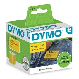 Dymo papierové štítky 101mm x 54mm, žlté, pre prepravu, 220 ks, 2133400