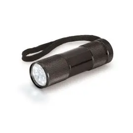 Hliníková baterka 9LED , Black