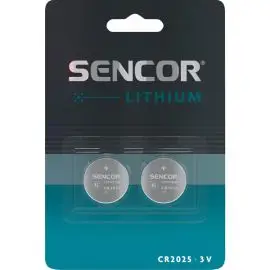 Batéria líthiová, CR2025, CR2025, 3V, Sencor, blister, 2-pack