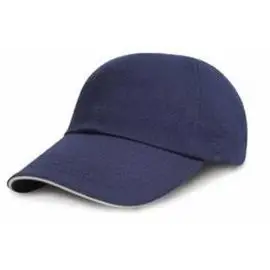 Heavy Brushed Cotton Cap , navy/white