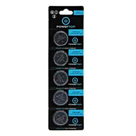 Batéria líthiová, CR2032, CR2032, 3V, Powerton, blister, 5-pack
