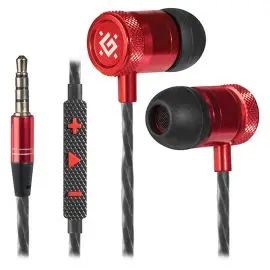 Defender Pollaxe, slúchadlá s mikrofónom, drôtováčierno-červená, 2.0, špuntové, 3.5 mm jack