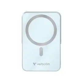 Verbatim, power banka s bezdrôtovým nabíjaním, 5V, nabíjanie telefónu, 32266, 10 000mAh, magnetické pripevnenie, Modrá