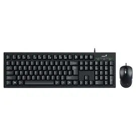 Genius KM-100SE COPILOT, sada klávesnice s optickou myšou, CZ/SK, drôtová (USB), čierna