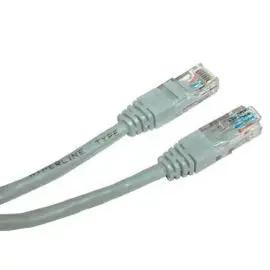 Sieťový LAN kabel UTP patchcord, Cat.5e, RJ45 samec - RJ45 samec, 0.25 m, netienený, šedý, economy, DOPREDAJ