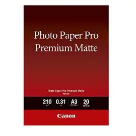 Canon Photo paper premium matte, PM-101, foto papier, matný, 8657B006, biely, A3, 210 g/m2, 20 ks, atramentový