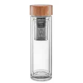 Sklenená fľaša s infuzérom (420 ml) , transparent