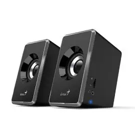 Genius reproduktory SP-U125, 2.0, 3W, čierno-šedý, regulácia hlasitosti, 3,5 mm jack (USB), 150Hz-20kHz